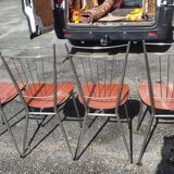 4 chaises MDJ  sixties seventies