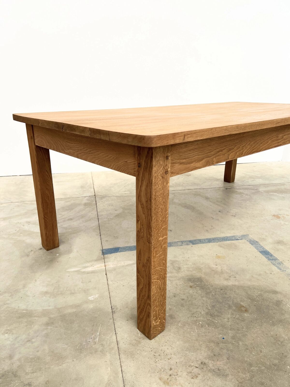 Large contemporary solid oak farmhouse table