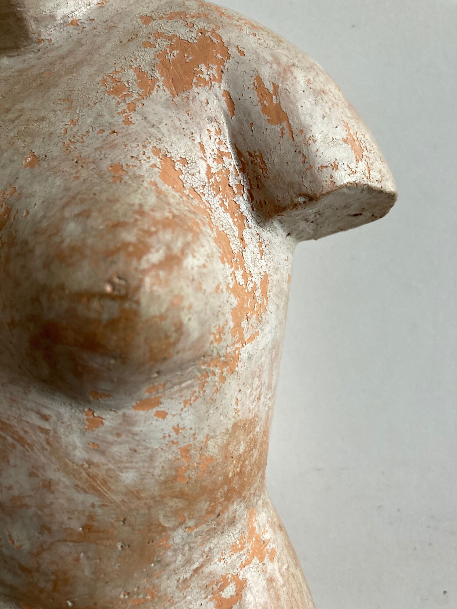 Bust of Aphrodite in the bath after Praxitèle in terracotta 1984