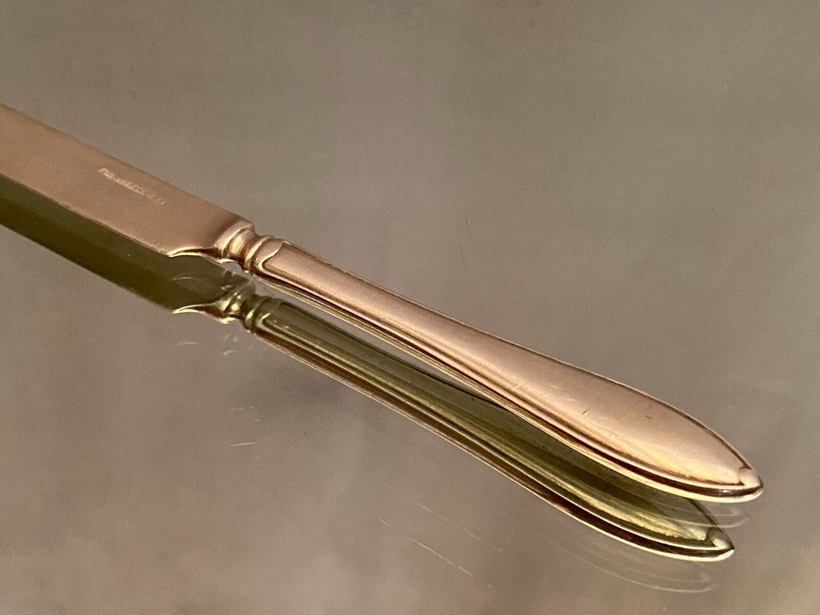 Paper cutter, letter opener in English silver metal Louis XV style