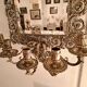 Paire d'appliques miroirs XIXème en bronze