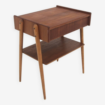 Scandinavian teak bedside table, AB Carlströms & Co Möbelfabrik, Sweden, 1960s