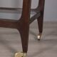 Vintage 1940s wooden and glass Italian design food trolley