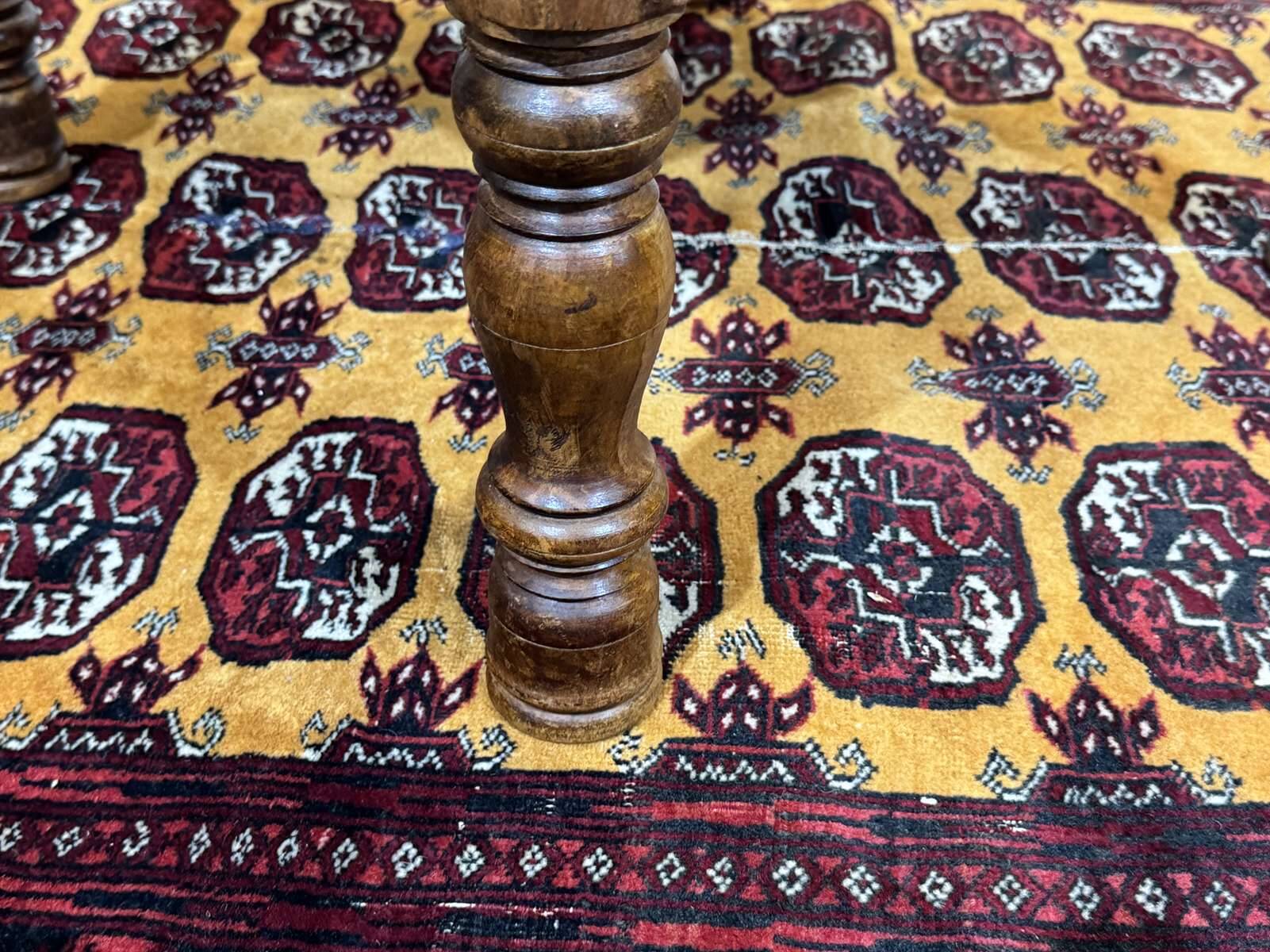 Indian teak gueridon from the 1970s.