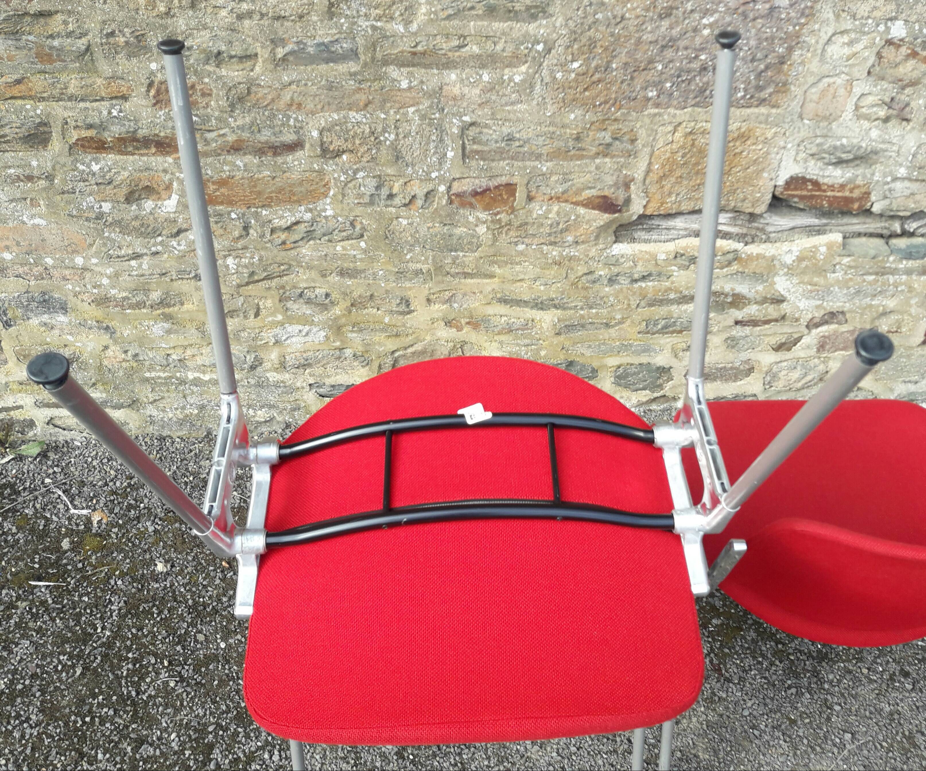 Set of 4 DSC 106 chairs by Giancarlo Piretti for Castelli