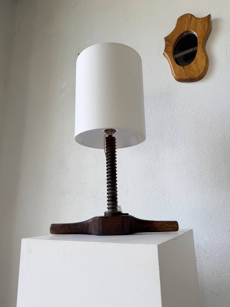 Lampe de table brutaliste artisanale 1950