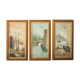 Paintings, oil on canvas, Moretti, 1970, set of 3