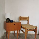 Vintage bedside table, spindle legs.