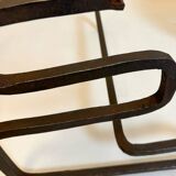 Pair of Mid-Century Modern Snake Firedogs, Wrought Iron, Italy, 1950s