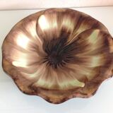 Flat cut in iridescent ceramic, vintage 50/60