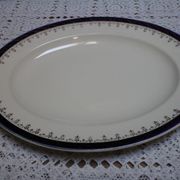 Plat ovale bleu roi Alfred Meakin