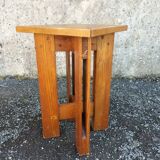 Vintage solid pine stool