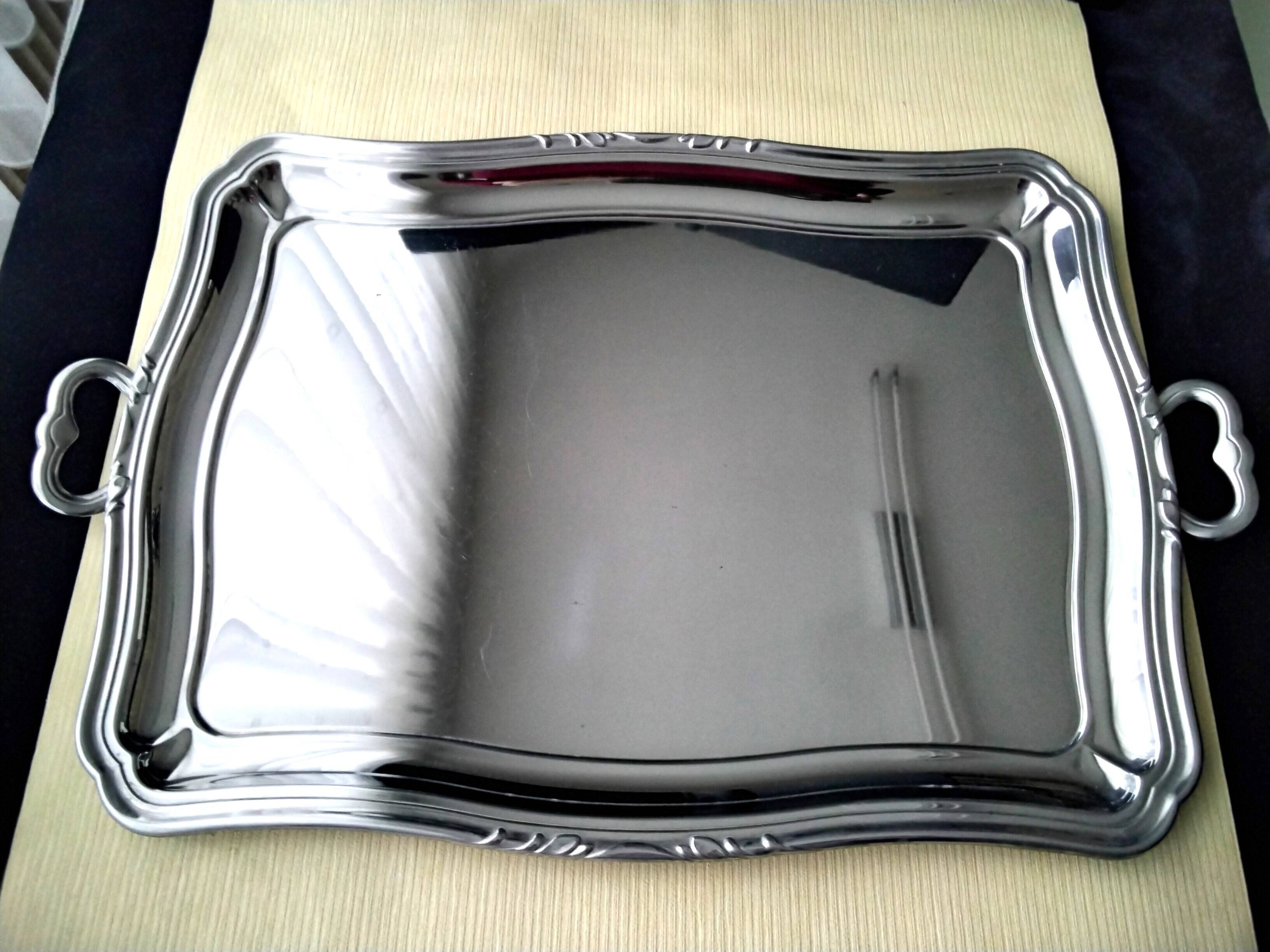 Stainless steel serving tray