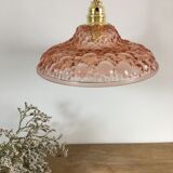 Bubble pink glass walking lamp