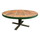 Jean Jaffeux coffee table – Glazed ceramic and metal base