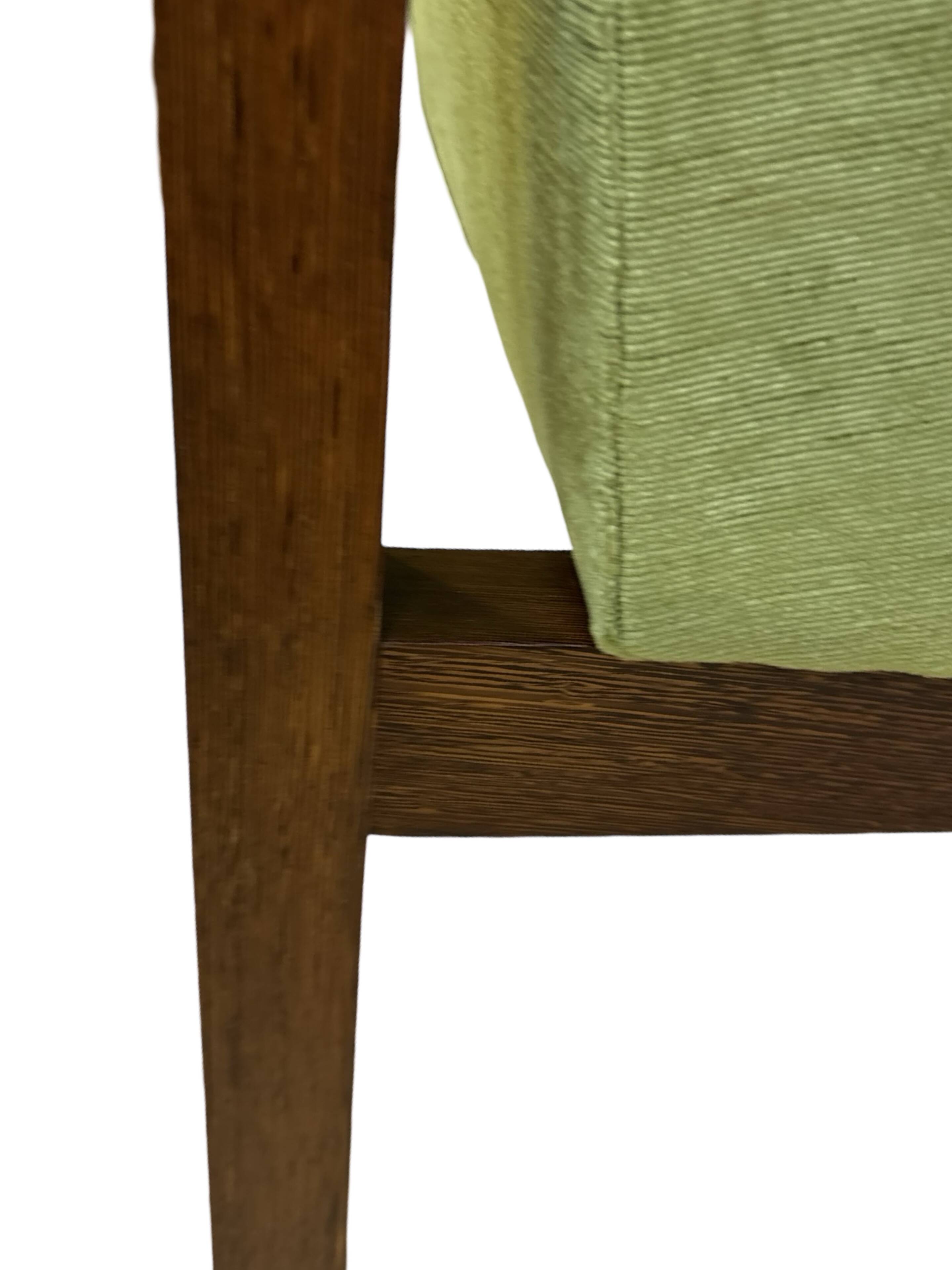 Vintage armchair solid wenge design 60s leather armrests design