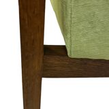 Vintage armchair solid wenge design 60s leather armrests design