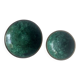 Bowls in natural malachite with brass edges - 1970s