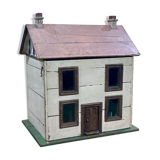 Wooden 1950s doll house with furniture