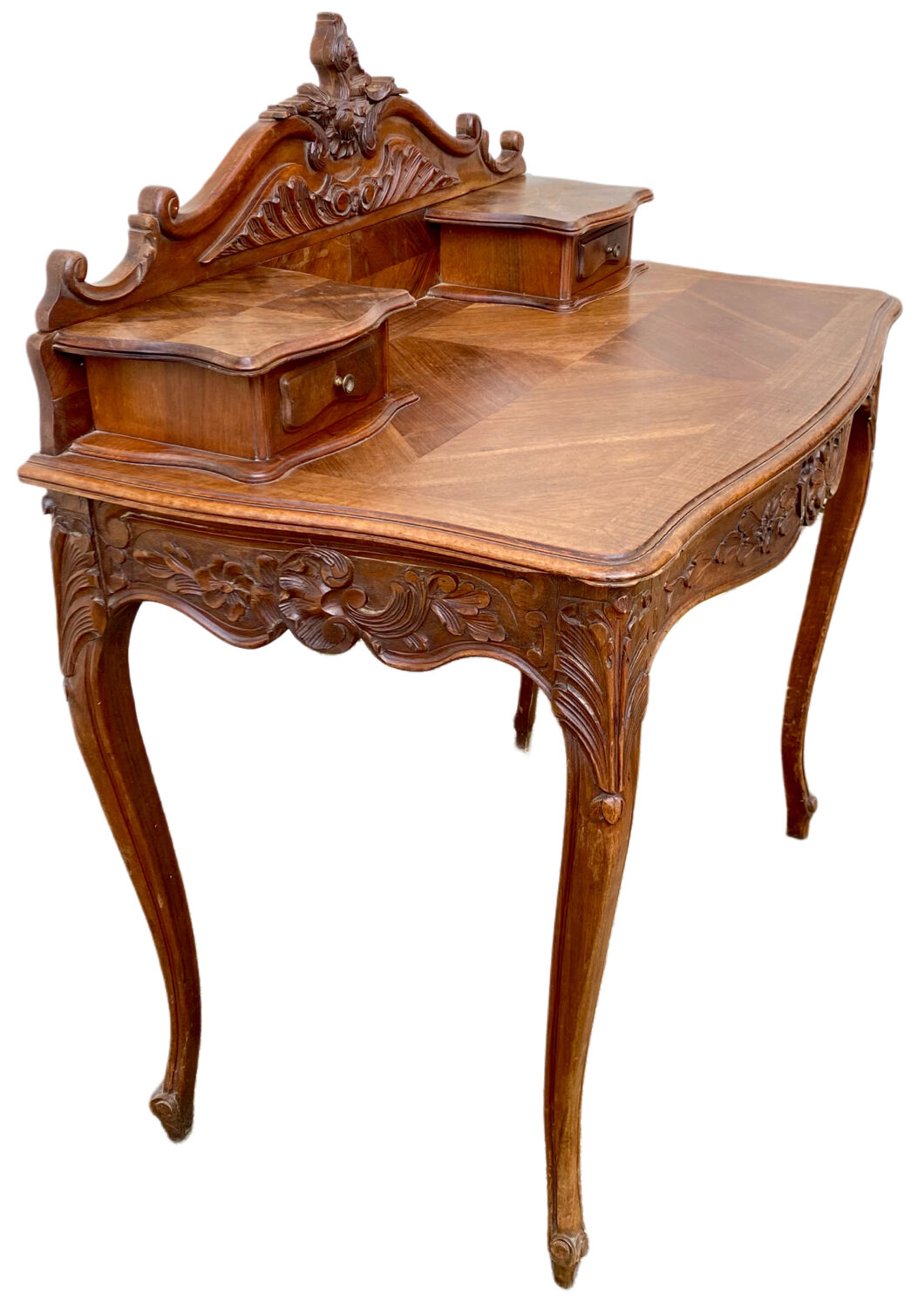 Louis XV desk, 19th century, carved.