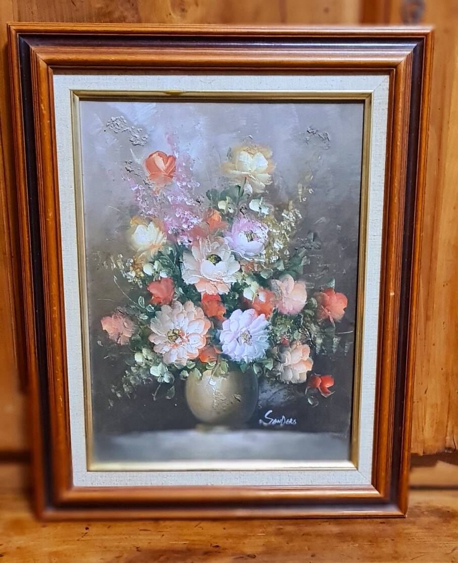 Framed and signed painting by Edmon Sanders
