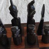 Unique African exotic wood chess sets