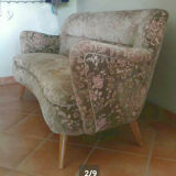 Couch sofa red bean vintage 50/60s