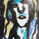 Michel Chapuis, acrylic on canvas, expressionist, brutalist, 1997