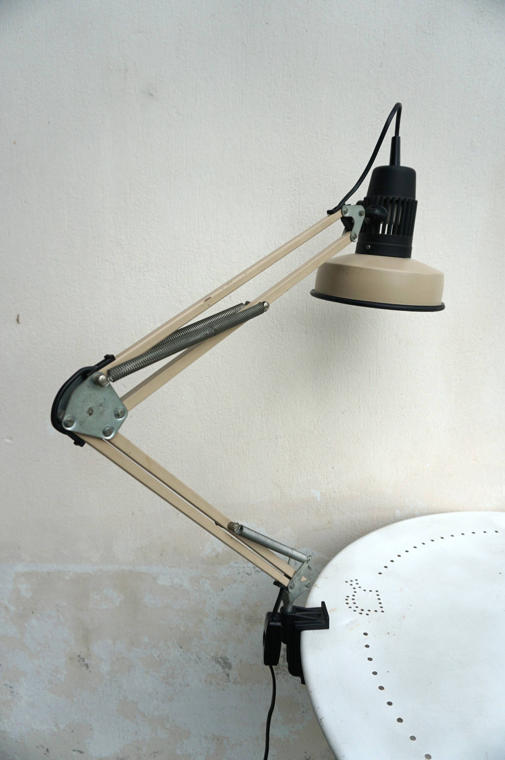 70s metal articulated designer/architect lamp