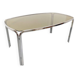 Vintage mid-century chrome and smoked glass table.