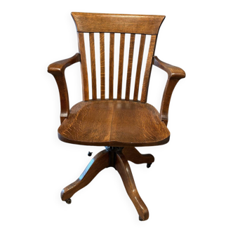Antique oak office chair