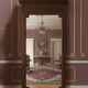 Important trumeau mirror Henri II solid oak 19th century