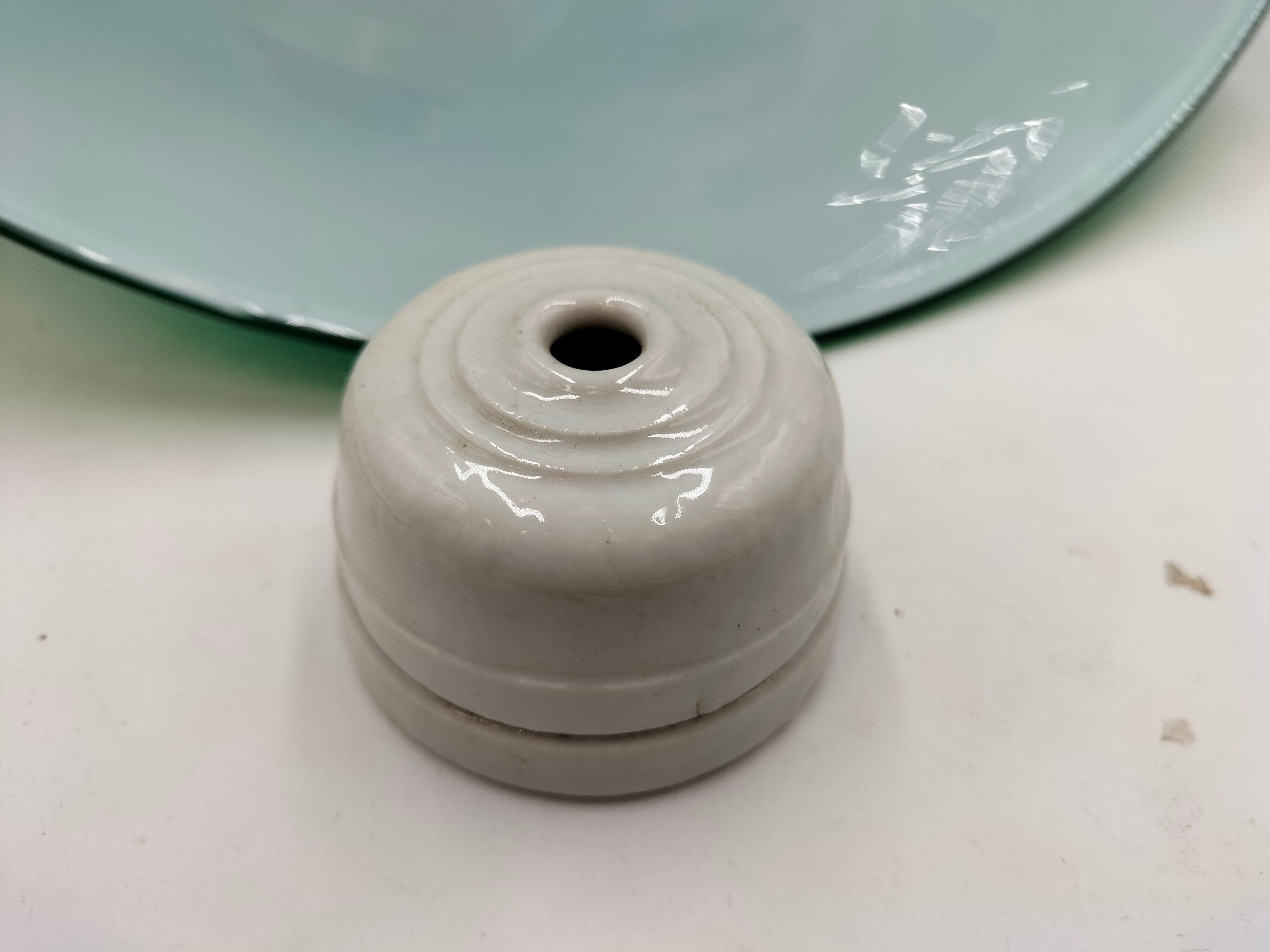 Lot de 3 opalines vertes anciennes