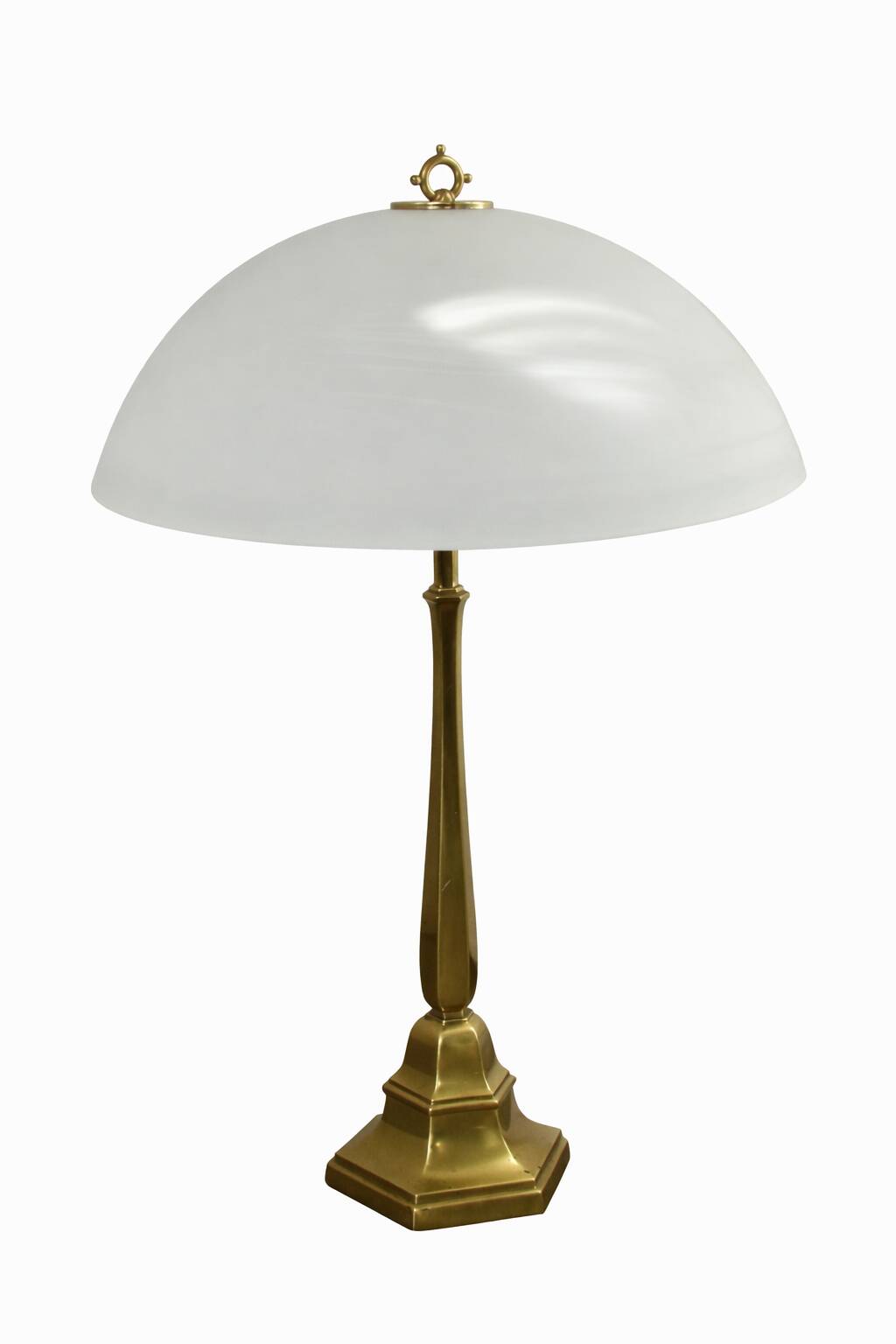 1940s Art Deco brass lamp | 2x E27 | Glass | Vintage