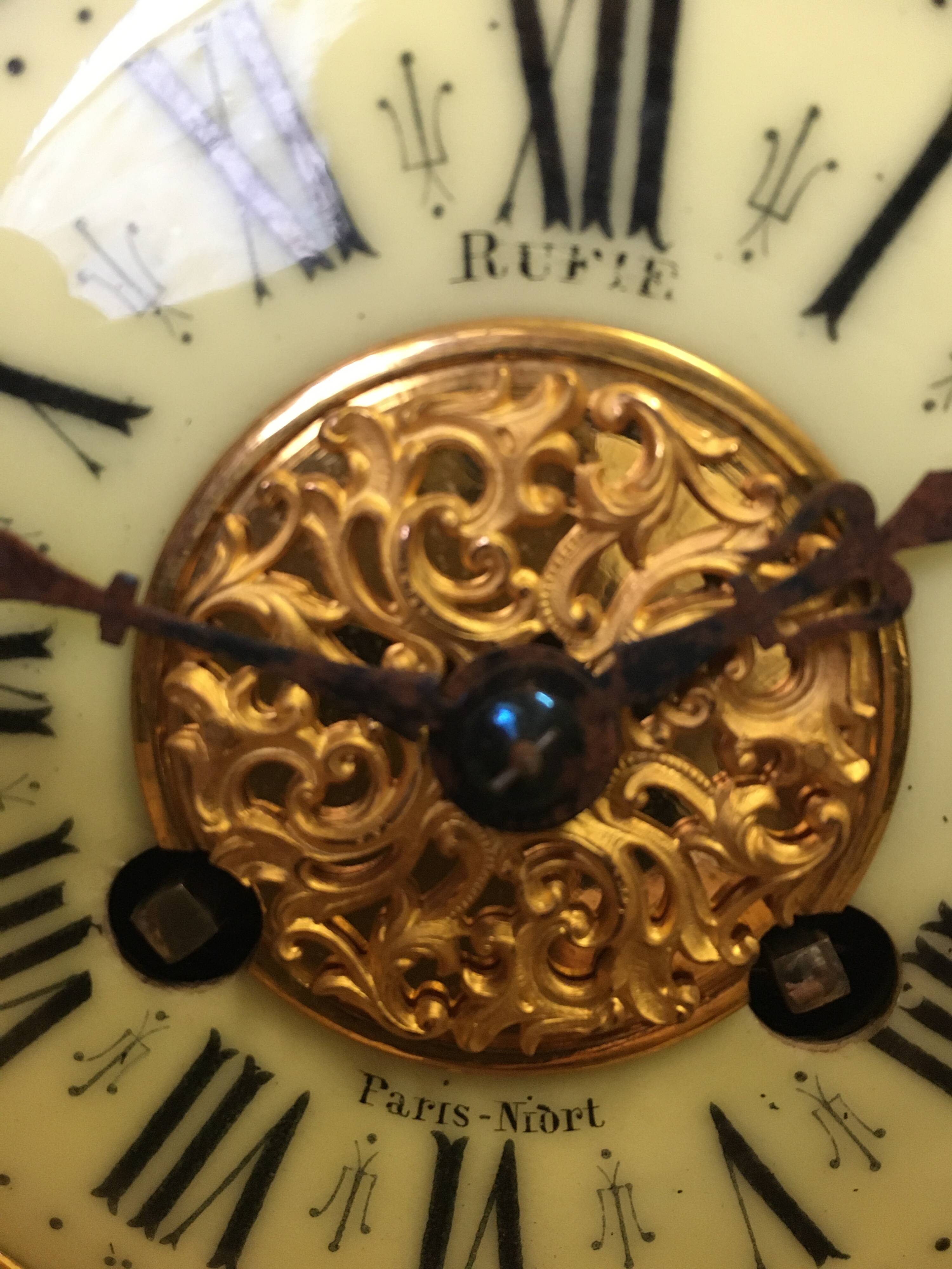 Antique clock p japy & cie 1878