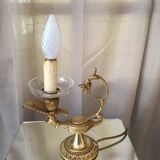 Bronze table lamp shape dragon head oil lamp
