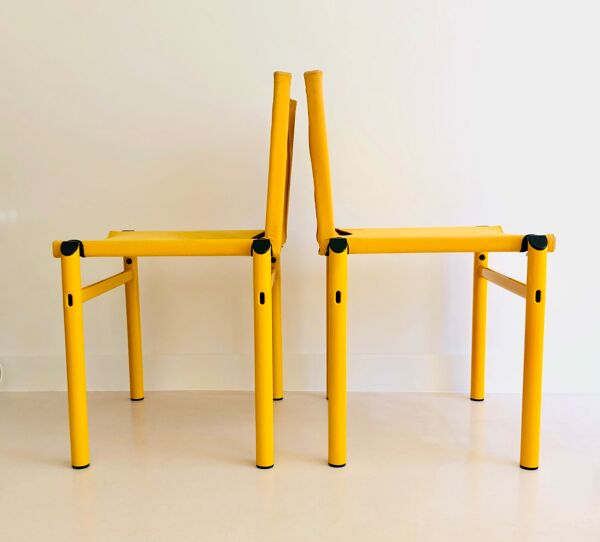 Chaises ''Mastro'' par Afra et Tobia Scarpa pour Molteni, Italie années 80