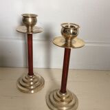 Pair of art deco candlesticks