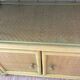 Pair of bamboo shelves from the 70s in rattan and wicker
