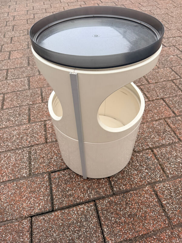 Objet de rangement modulaire en plastique – Design années 1970