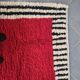 Traditional natural wool rug with colourful patterns, size 2/3 m.