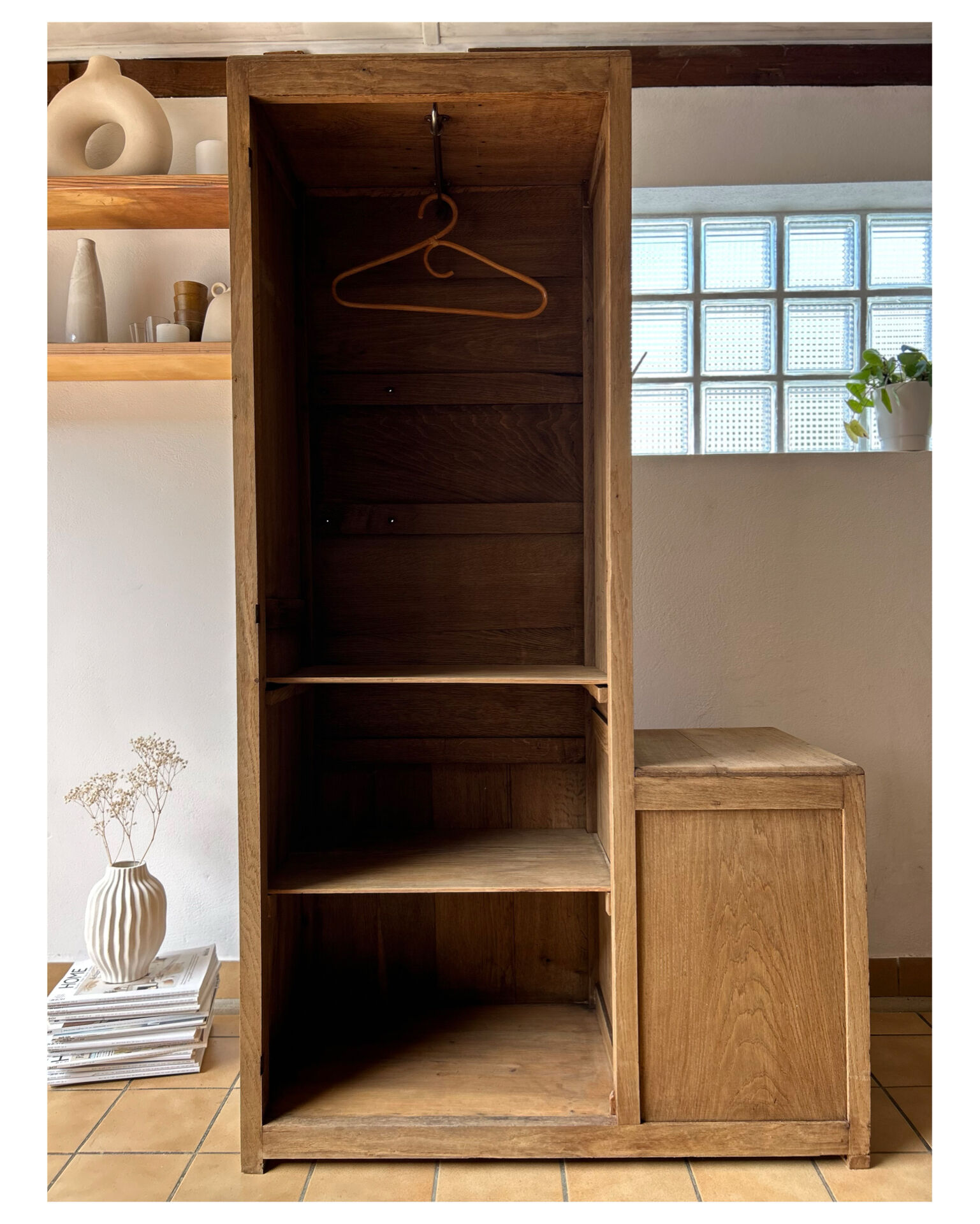 Asymmetrical Parisian wardrobe