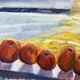 Vintage Expressionists Oil on Canvas with Apples, Signed by Bengt Anders