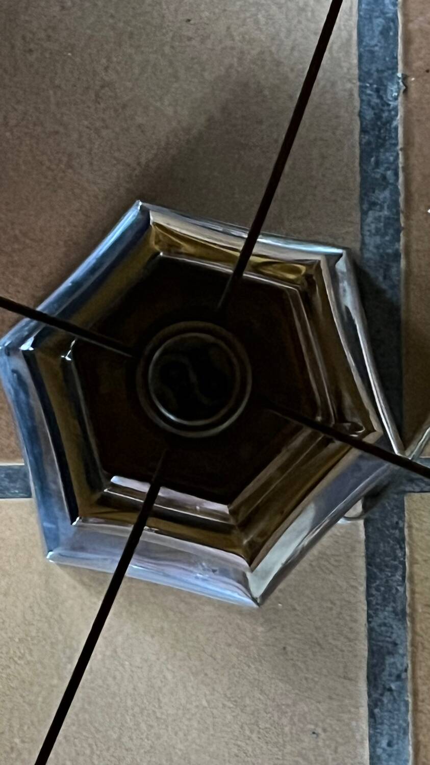 Vintage brushed stainless steel table lamp