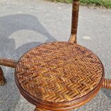 Woven rattan coffee table