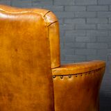 Art Deco club armchair made of Dutch Sheepskin from the 1930s.