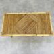 Table basse rotin années 60 et porte revue bambou