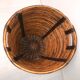 Vintage high-capacity rattan linen basket