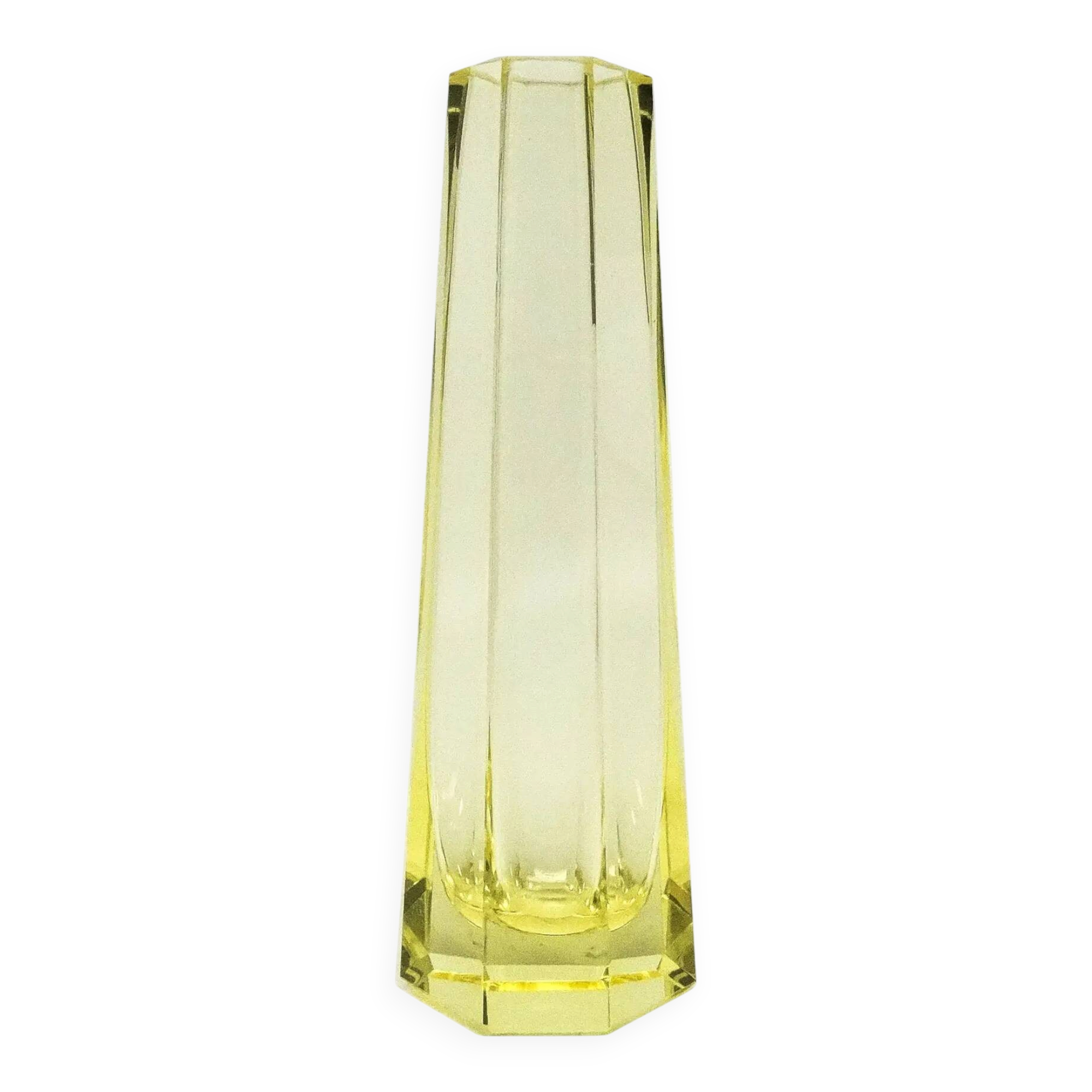Art Deco vase, crystal, Moser, Czechoslovakia, 1930s