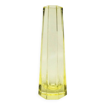 Art Deco vase, crystal, Moser, Czechoslovakia, 1930s